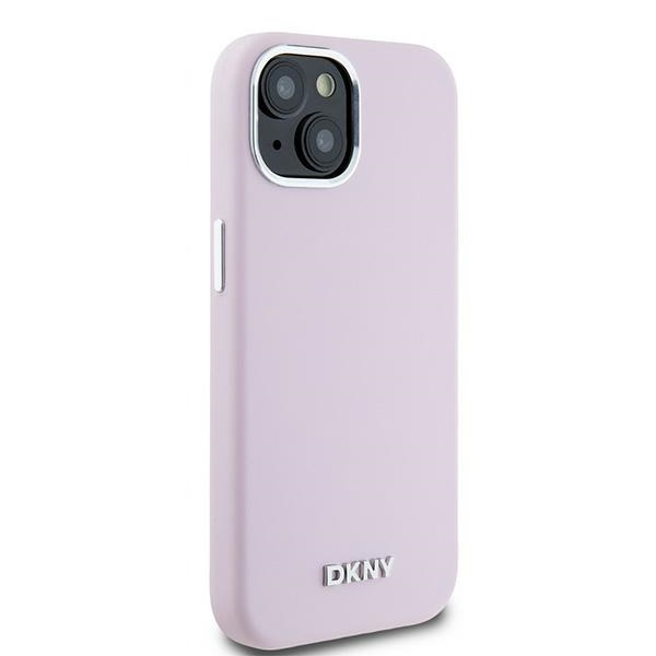 DKNY DKHMP15SSMCHLP iPhone 15 / 14 / 136.1" różowy/pink hardcase Liquid Silicone Small Metal Logo MagSafe
