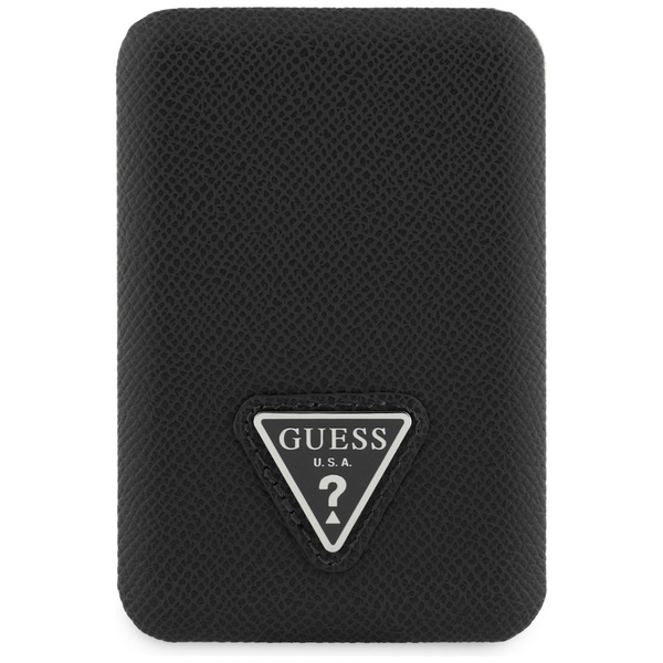 Powerbank indukcyjny Guess Grained       Triangle 5000mAh 15W USB-C MagSafe czarny