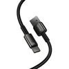 Baseus Tungsten Gold kabel USB-A - USB-C 480Mb/s 100W 1m czarny (CAWJ000001)