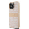 DKNY DKHCP15XPRTHSLP iPhone 15 Pro Max6.7" różowy/pink hardcase Leather Mono Stripe & Metal Logo