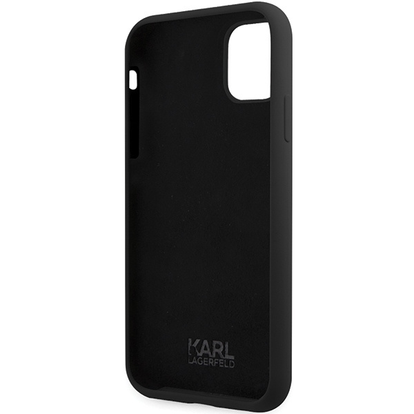 Etui Karl Lagerfeld Silicone Signature na iPhone 11 / Xr - czarne