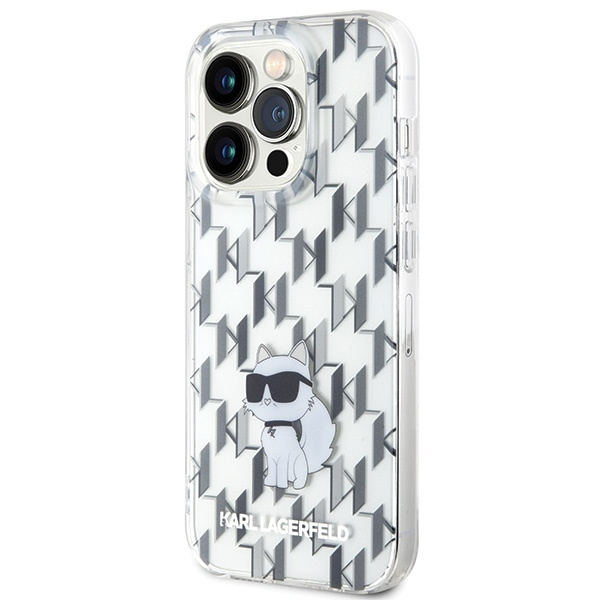KARL LAGERFELD KLHCP15XHNCMKLT IPHONE 15 PRO MAX 6.7" TRANSPARENT HARDCASE MONOGRAM CHOUPETTE