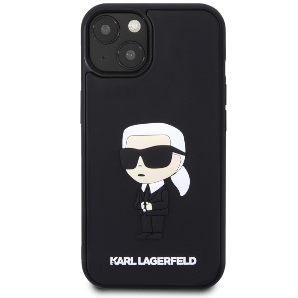 KARL LAGERFELD KLHCP14S3DRKINK IPHONE 14/15/13 6.1 "BLACK / BLACK HARDCASE RUBBER IKONIK 3D