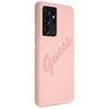 Guess GUHCS21LLSVSPI S21 Ultra G998różowy/pink hardcase Script Vintage