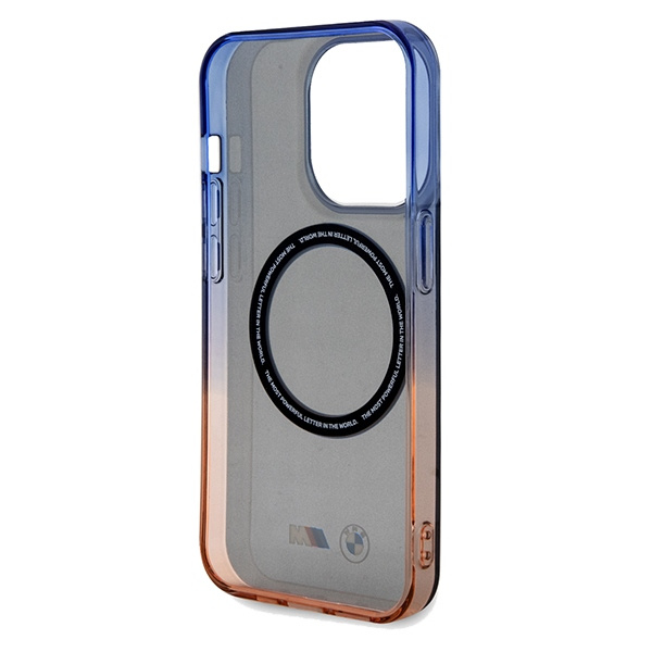 Etui BMW Gradient Bumper MagSafe na iPhone 15 Pro Max - szare