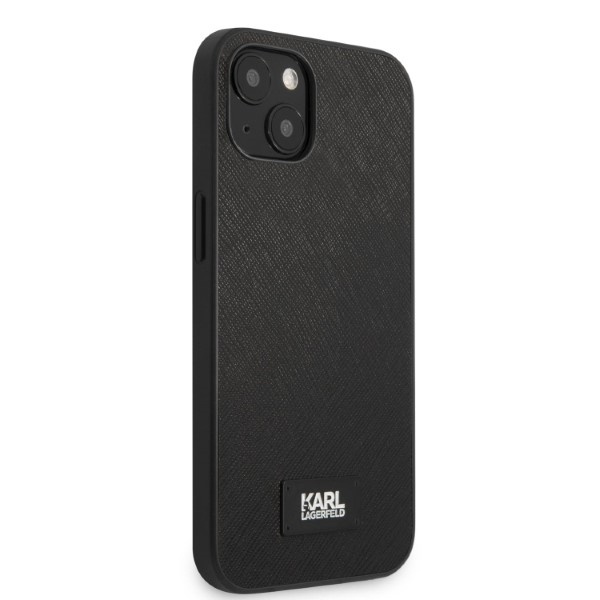 Etui Karl Lagerfeld Saffiano Plaque na iPhone 13 mini - czarne