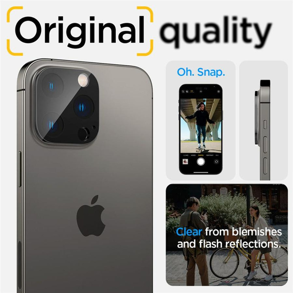 Osłona aparatu Spigen Optik.tR Camera Protector na iPhone 14 Pro / Pro Max / 15 Pro / Pro Max  / 16 Pro / Pro Max- czarna 2 szt.
