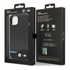 Etui BMW Leather Carbon na iPhone 14 Plus - czarne