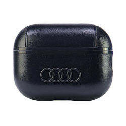 Audi Leather Big Logo AirPods Pro 2 cover czarny/black AU-APP2-GT/D3-BK