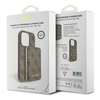 Zestaw Guess GUBPM5P15S4GEMGW iPhone15 6.1" hardcase + Powerbank 5000mAh MagSafe brązowy/brown 4G Metal Logo