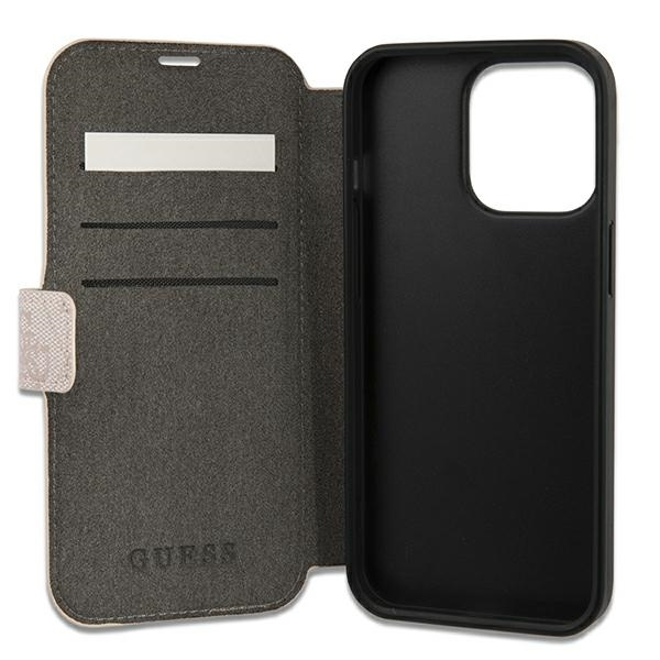 Guess GUBKP13X4GMGPI iPhone 13 Pro Max6,7" różowy/pink book 4G Big Metal Logo