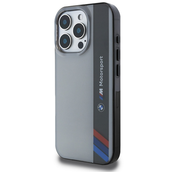 BMW BMHCP16X23HTFEG iPhone 16 Pro Max     6.9" szary/grey hardcase Motorsport IML Vertical Stripe