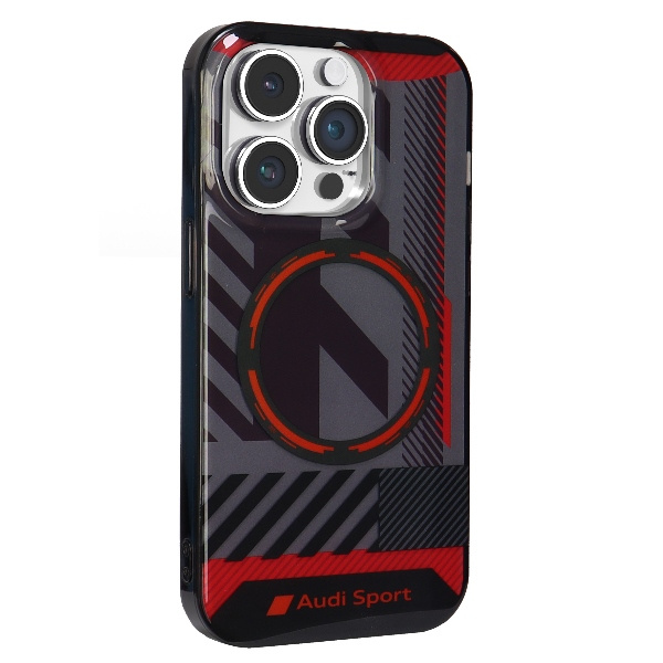 Audi IML Sport MagSafe Case iPhone 14  Pro 6.1" czarny/black hardcase AU-IMLMIP14P-RSQ/D2-BK
