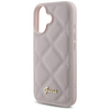 Guess GUHCP16SPSQSQSP iPhone 16 6.1" różówy/pink hardcase Quiled Metal Logo