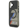 Etui BMW M IML Metal Buttons Tricolor Lines MagSafe do iPhone 17 czarny