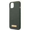 Guess GUHMP13MSBPLA iPhone 13 / 14 / 15 6.1" zielony/khaki hard case Silicone Logo Plate MagSafe