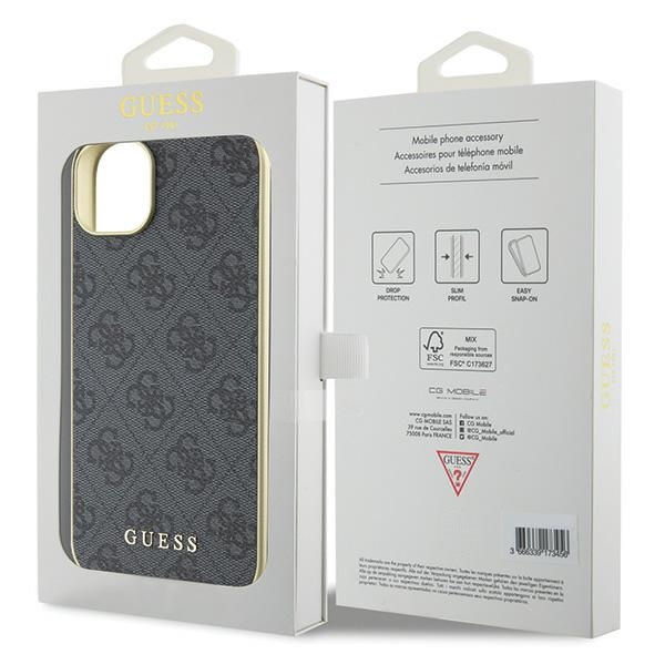 Guess GUHCP15MGF4GGR iPhone 15 Plus/ 14 Plus 6.7" szary/grey hardcase 4G Charms Collection