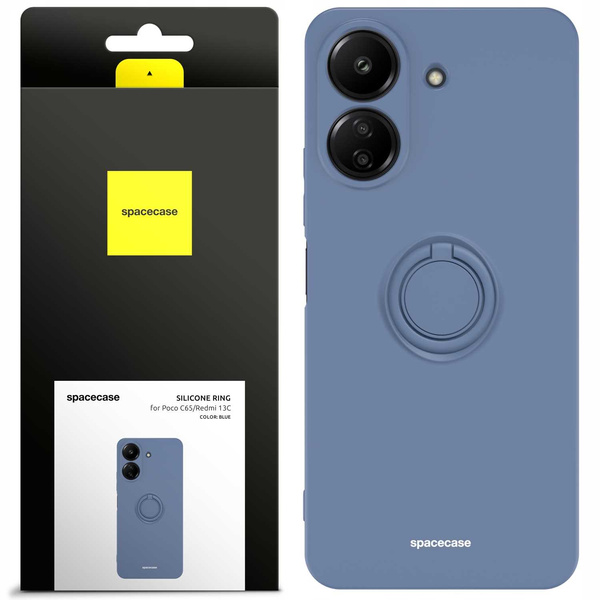 Spacecase Etui Silicone Ring Redmi 13C 4G / Poco C65 blue