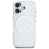 Etui Guess IML Metal Colored Circle      Classic Logo MagSafe do iPhone 16 biały