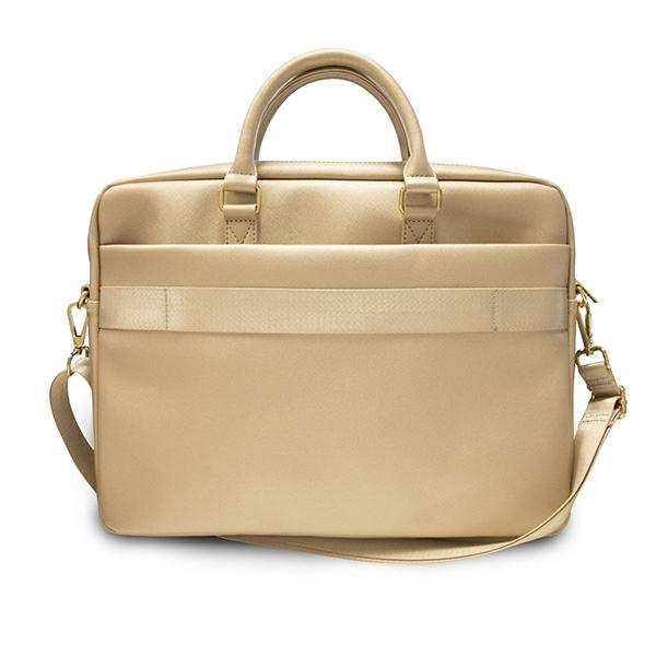 Guess Torba GUCB15PUSASLG 16"złoty/gold Saffiano Script