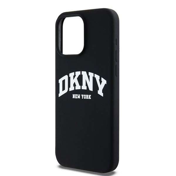 DKNY DKHMP15XSNYACH iPhone 15 Pro Max6.7" czarny/black hardcase Liquid Silicone White Printed Logo MagSafe
