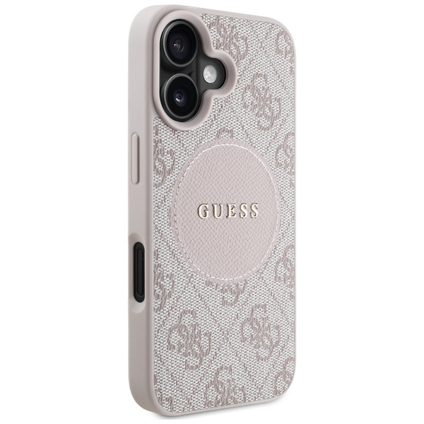 Etui Guess 4G Circle Classic Logo        MagSafe do iPhone 16 różowy