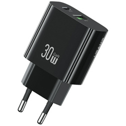 Ładowarka sieciowa USAMS CC316 T65 30W   1xUSB-C 1xUSB-A Fast Charging czarny