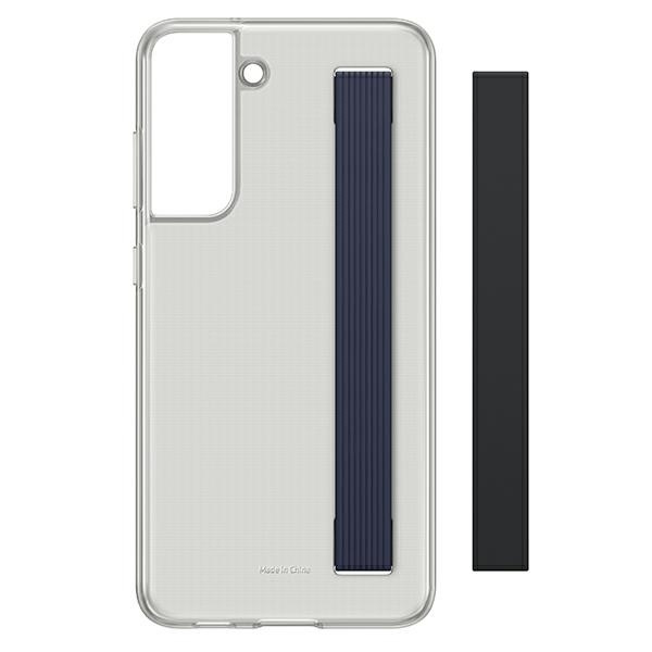 SAMSUNG GALAXY S21 FE CLEAR STRAP COVER TRANSPARENT DARK GRAY