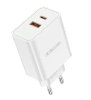 JELLICO wall charger multi-compatible EC02 PD 120W 1xUSB-C + 1xUSB QC3.0 White