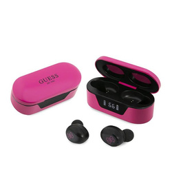 Guess słuchawki Bluetooth GUTWST31EMTWS + stacja dokująca magenta
