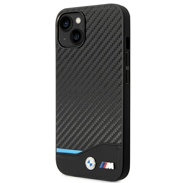 Etui BMW Leather Carbon na iPhone 14 - czarne