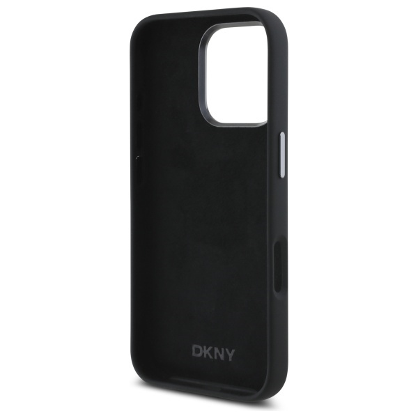 DKNY DKHCP16LSMCBSK iPhone 16 Pro 6.3"   czarny/black hardcase Liquid Silicone Metal Logo