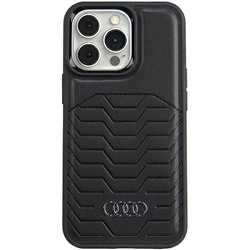 Audi Synthetic Leather MagSafe iPhone 13  Pro Max 6.7" czarny/black hardcase AU-TPUPCMIP13PM-GT/D3-BK