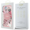 Etui Guess IML Flowers MagSafe do iPhone 16e różowy