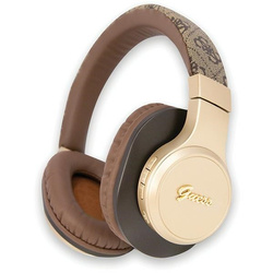 GUESS SŁUCHAWKI NAUSZNE BLUETOOTH GUBH604GEMW BRĄZOWY/BROWN 4G SCRIPT