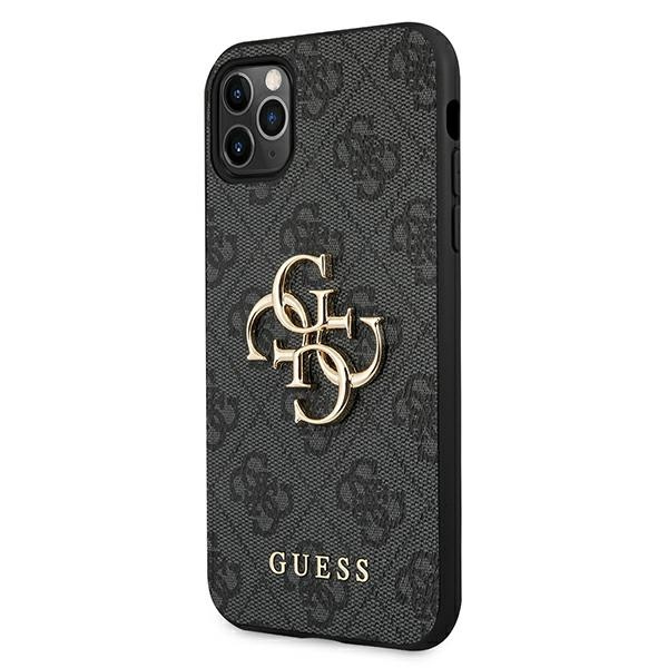 Guess GUHCN584GMGGR iPhone 11 Pro szary/grey hardcase 4G Big Metal Logo
