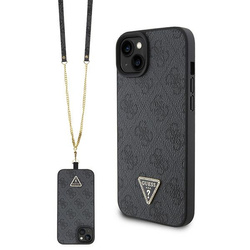 Guess GUHCP15MP4TDSCPK iPhone 15 Plus / 14 Plus 6.7" czarny/black hardcase Crossbody 4G Metal Logo