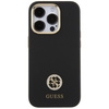 Guess GUHCP15LM4DGPK iPhone 15 Pro6.1" czarny/black hardcase Silicone Logo Strass 4G