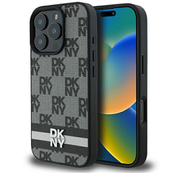 DKNY DKHCP16XPCPTSSK iPhone 16 Pro Max6,9" czarny/black hardcase Checkered Pattern & Printed Stripes