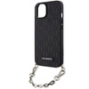Etui Karl Lagerfeld Saffiano Monogram Chain na iPhone 14 - czarne