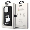 Etui Karl Lagerfeld Rubber Choupette 3D na iPhone 14 Pro - czarne