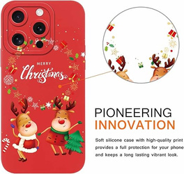 Pnakqil Christmas Case for iPhone 16 dancing reindeer