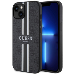 Guess GUHMP14MP4RPSK iPhone 14 Plus / 15 Plus 6.7" czarny/black hardcase 4G Printed Stripes MagSafe