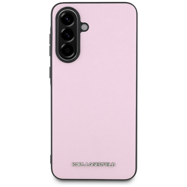 Etui Karl Lagerfeld Saffiano Metal Logo  do Samsung Galaxy A56 różowy
