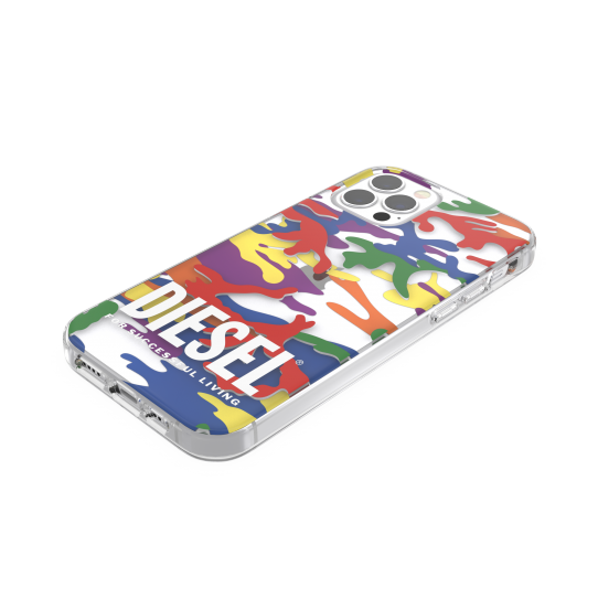 DIESEL CLEAR CASE  PRIDE CAMO AOP IPHONE XR WIELOBARWNY