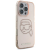 Etui Karl Lagerfeld IML Rhinestones Karl  Head do iPhone 16 Pro różowy
