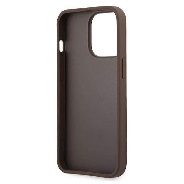 Guess GUHCP13L4GMGBR iPhone 13 Pro / 136,1" brązowy/brown hardcase 4G Big Metal Logo