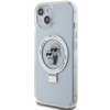 Karl Lagerfeld Ring Stand Karl&amp;Choupette MagSafe case for iPhone 14 / 15 / 13 - white