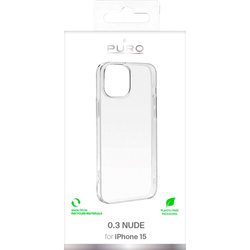 PURO ICON 0.3 Nude Etui do iPhone 15 Przeźroczyste