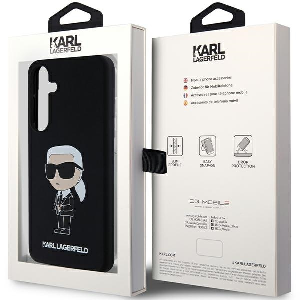 KARL LAGERFELD KLHCS24MSNIKBCK S24+ S926 HARDCASE CZARNY/BLACK SILICONE IKONIK